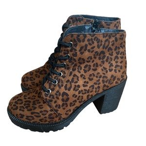 H2K cheetah ankle boot
